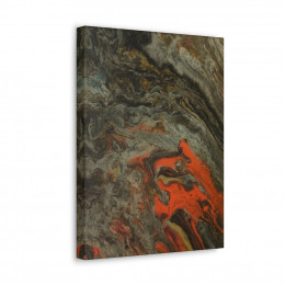 "Flaming Rock Paint Pour" on Canvas