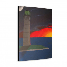 "Lighthouse Sunset" on Canvas
